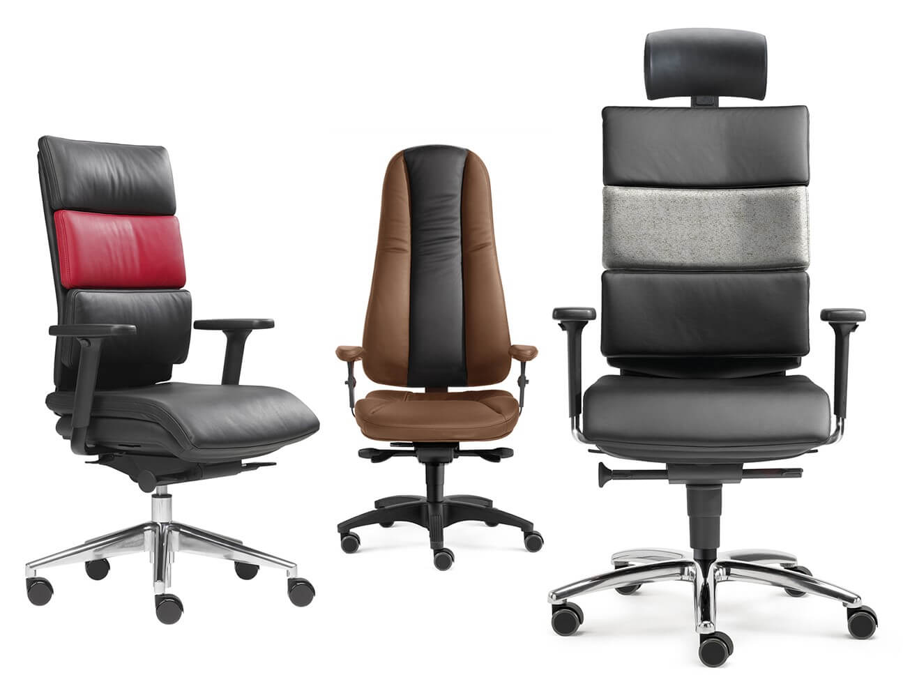 Zweifarbige Bürostühle